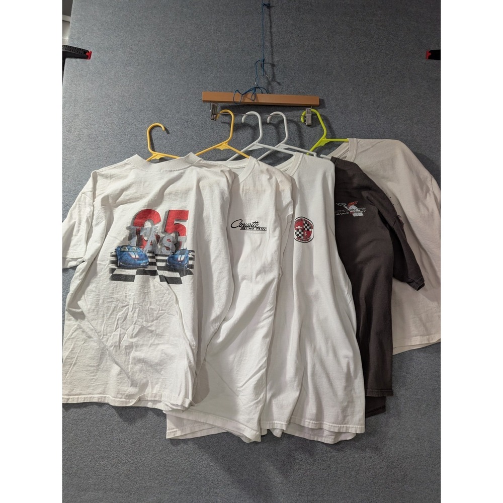 VTG Y2K Corvette T Shirt Lot of 5 Men's XL XXL Car Show Graphic Tees C5 Stingray